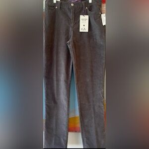 Gloria Vanderbilt Women’s Jeans Size 8 Amanda Gray Corduroy Slim Leg 5 Pocket